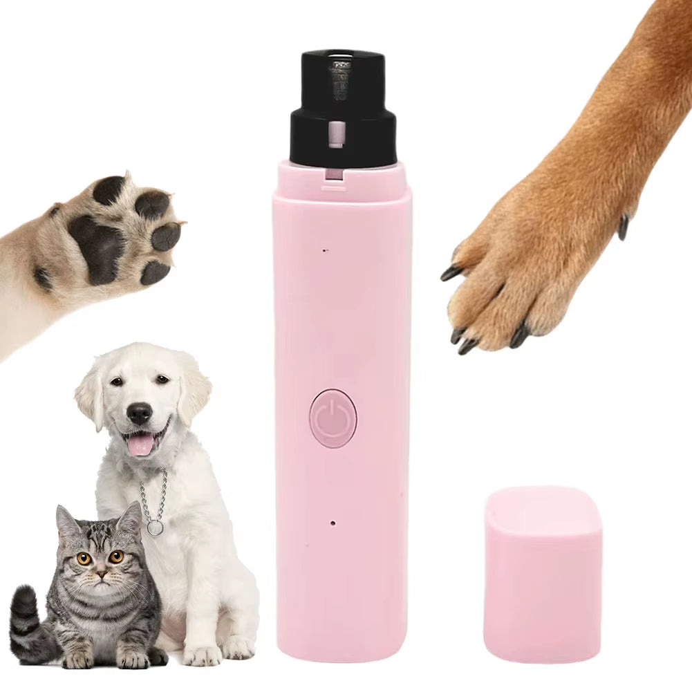 Electric Cat Dog Nail Grinder with LED Light Pet Dog Nail Trimmers Quiet Nail Grooming Grinder Puppy Grooming Tool for Dogs Cats