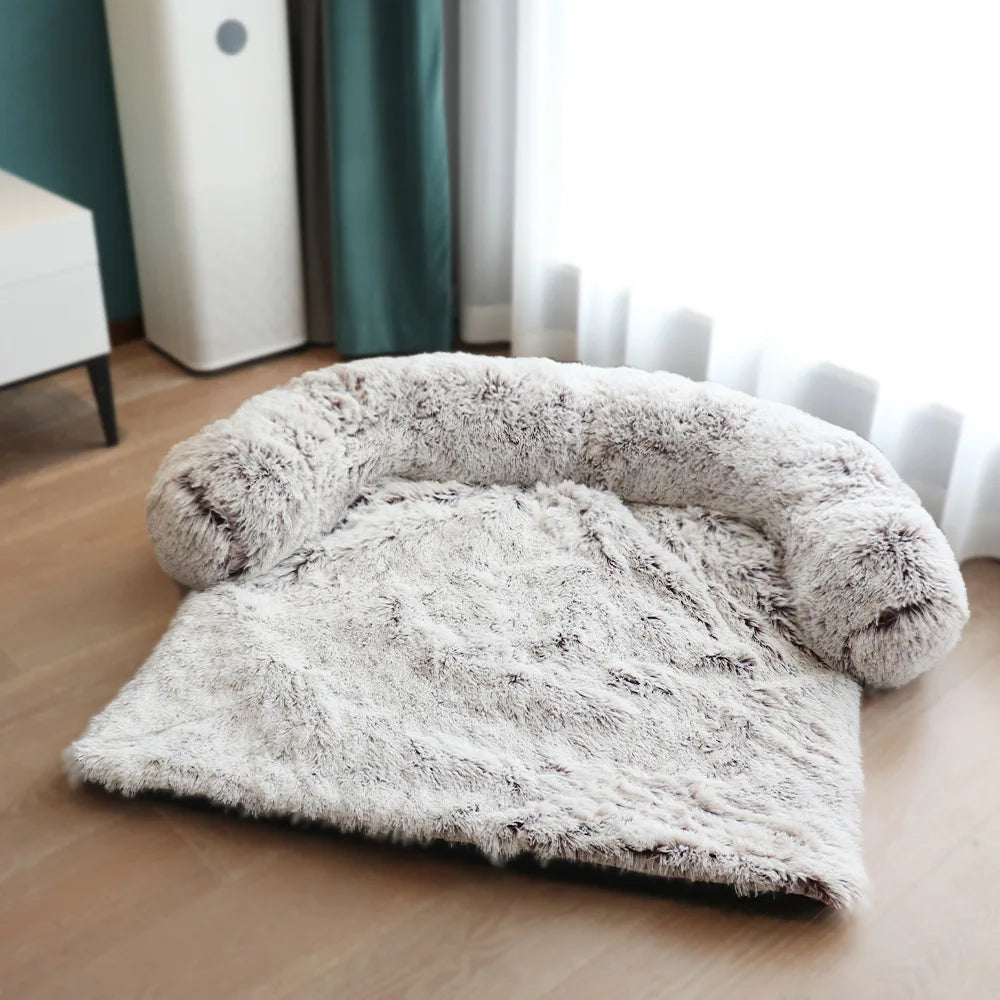 Removable Plush Pet Large Dog Bed Sofa House Mat Kennel Winter Warm Cat Pad Washable Calming Cushion Blanket Cover Nest Car New