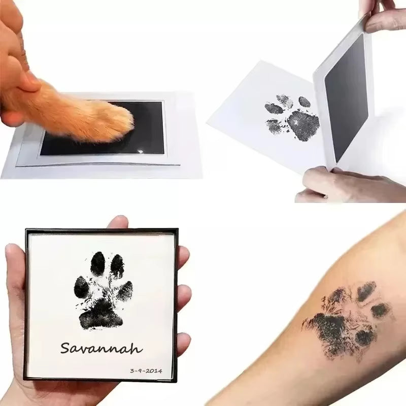 1Pcs Pet Dog Footprint Handprint Pad Safe Non-Toxic Printing Pet Footprint Baby Paw Print Footprint Dog Accessories Pet Supplies