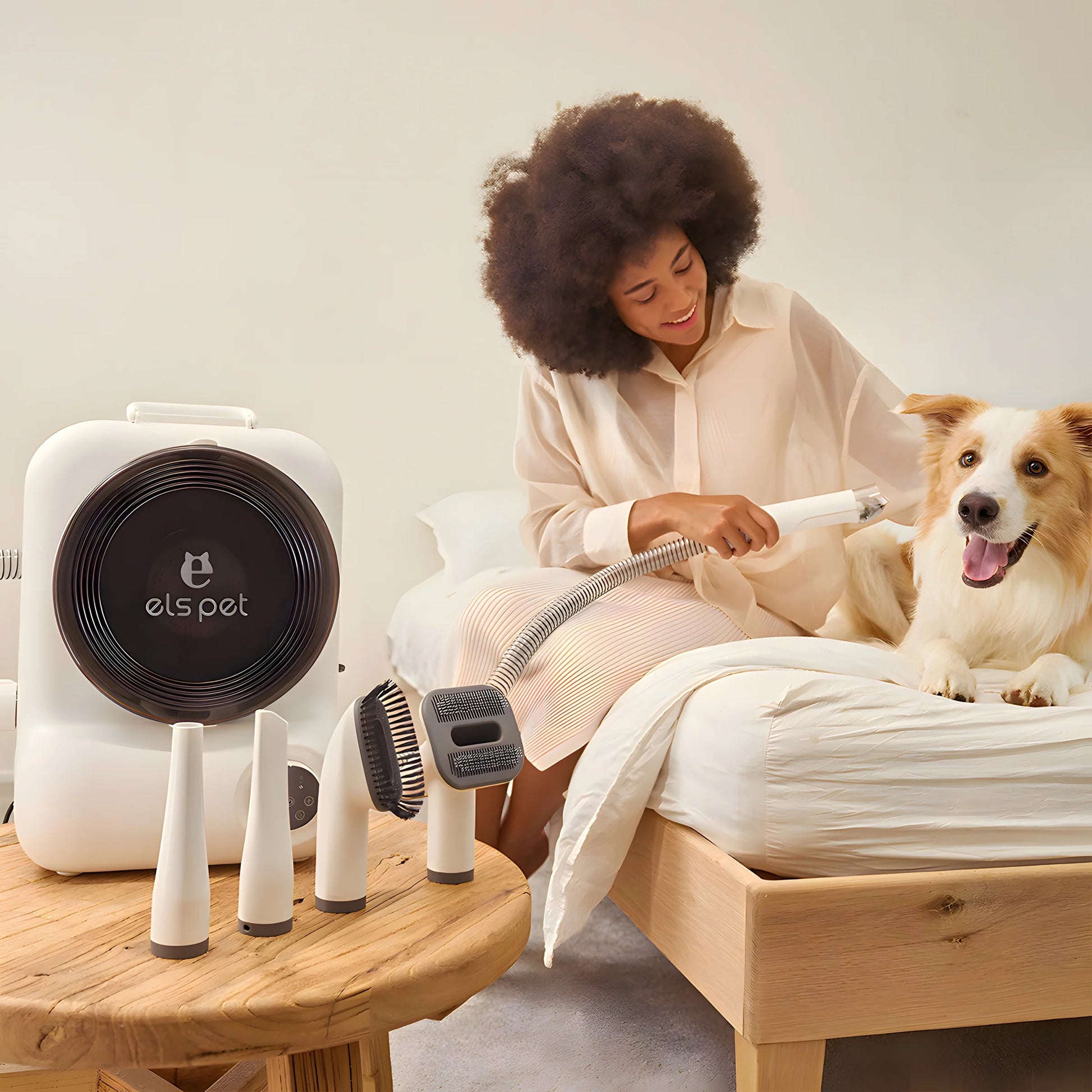 Els Pet Groomdora 5-In-1 Grooming Vacuum Kit for Easy Pet Care