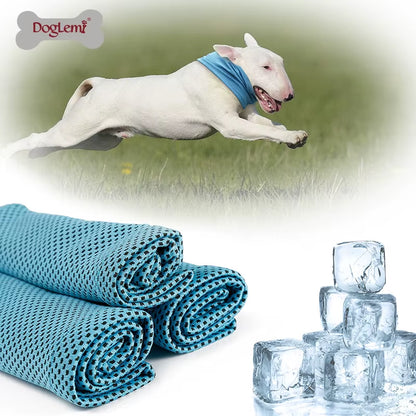 Breathable Cooling Dog Bandana Scarf for Pet Small Dogs Bulldog Summer Polyester Sunstroke Cooling Neck Wrap Dog Collar Perro