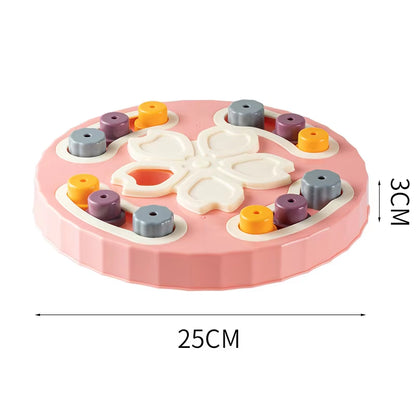 Pet Cat Interactive Puzzle Toys Nonslip Bowl Food Dispenser Slow Feeder Slowly Eating Pet Cat Dogs Training Game Pet Supplies