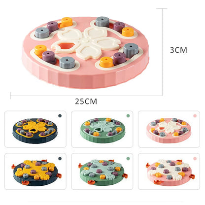 Pet Cat Interactive Puzzle Toys Nonslip Bowl Food Dispenser Slow Feeder Slowly Eating Pet Cat Dogs Training Game Pet Supplies