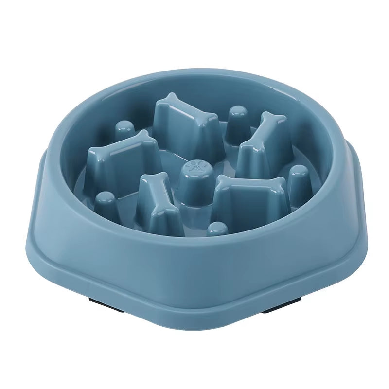 Pet Slow Food Bowl Anti-Choking Feeder PP Plastic Dish Bowl Home Dog Eating Plate Anti-Gulping Feeding Supplies