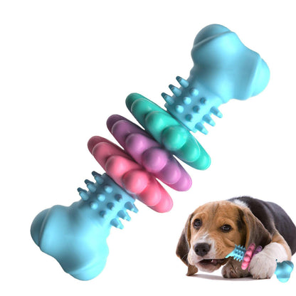 Dog Chew Toy Dog Bone Type Dogs Teeth Cleaning Toys Indestructible TPR Bone Chewing Bite Resistant Teething Toys Pet Products