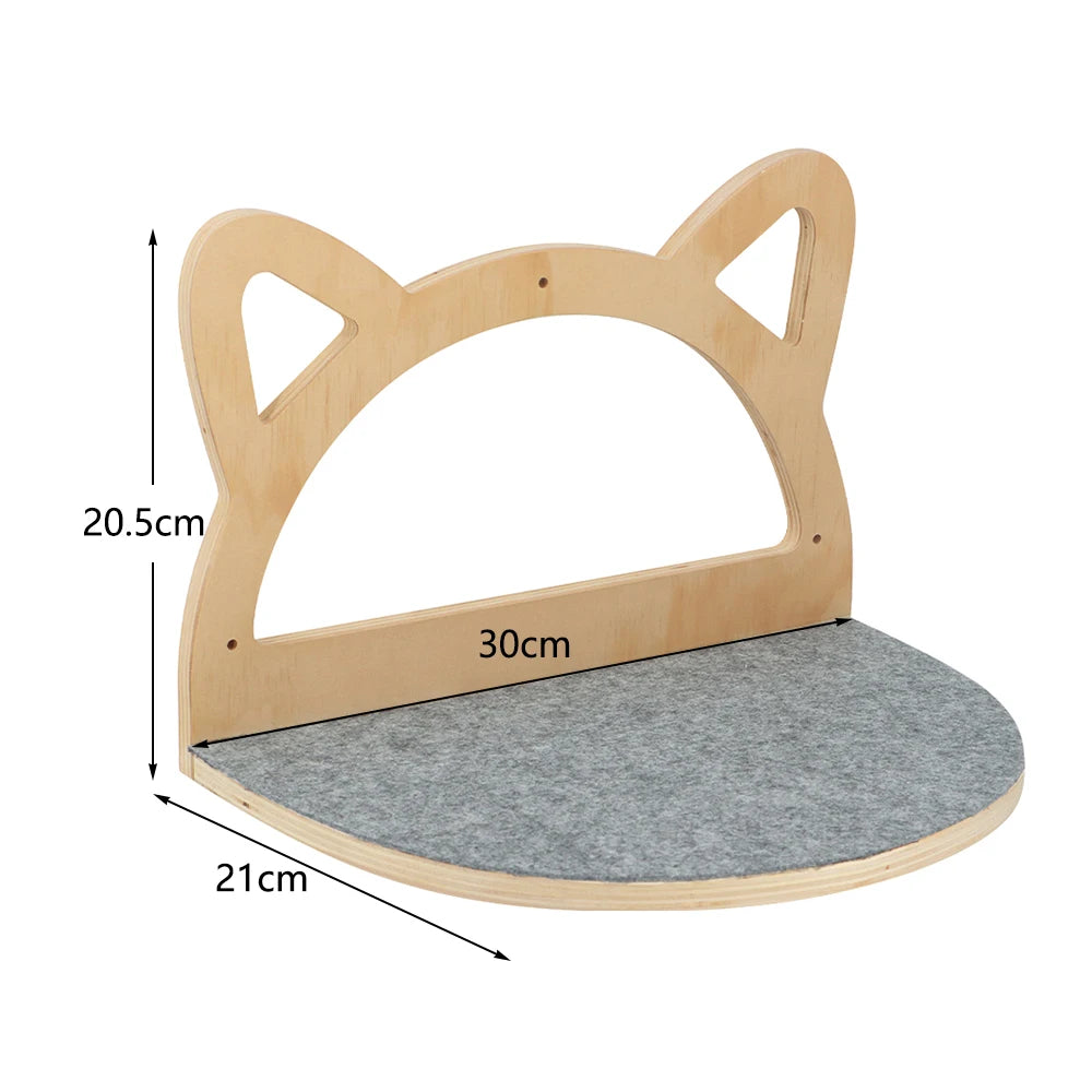 Cat Climbing Shelf Wall Mounted Four Step Stairway with Sisal Scratching Post for Cats Tree Tower Platform Jumping Pet Furniture