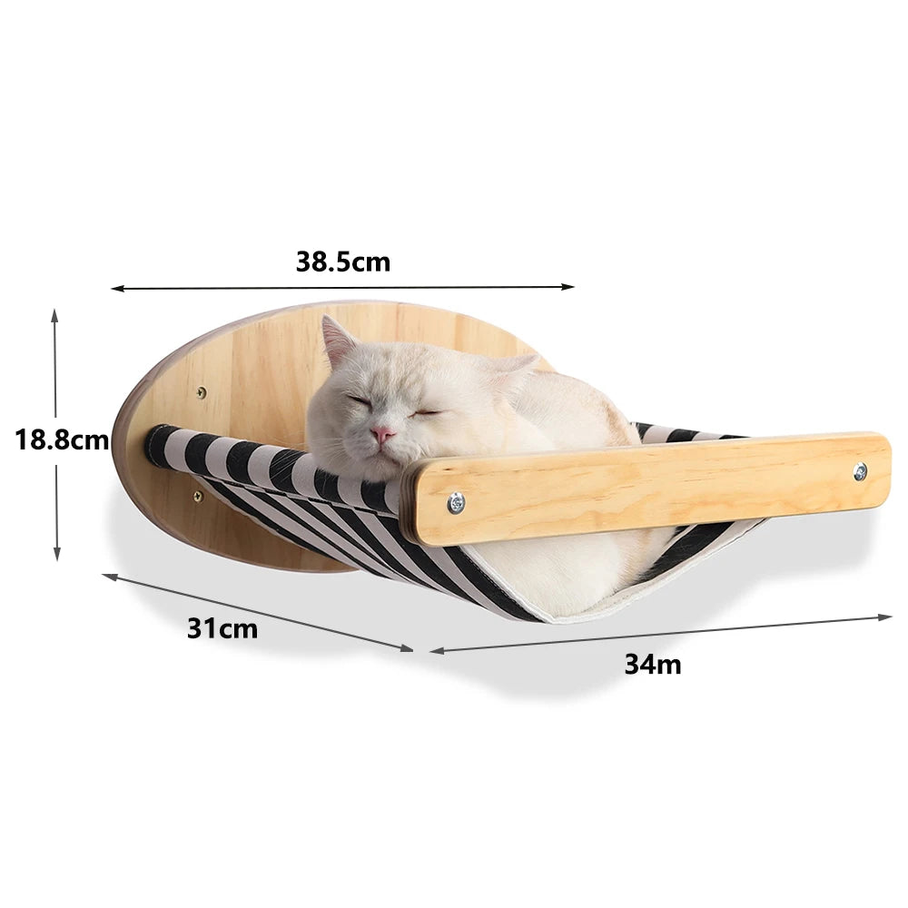 Cat Climbing Shelf Wall Mounted Four Step Stairway with Sisal Scratching Post for Cats Tree Tower Platform Jumping Pet Furniture