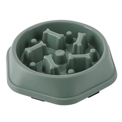 Pet Slow Food Bowl Anti-Choking Feeder PP Plastic Dish Bowl Home Dog Eating Plate Anti-Gulping Feeding Supplies